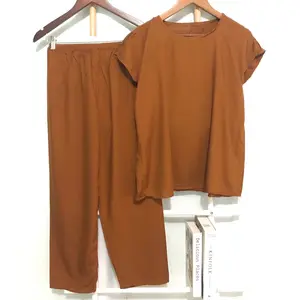 BABYDOLL RAYON POLOS | SET CELANA PANJANG | PAJAMAS RAYON | PAJAMAS POLOS | ONE SET WANITA RAYON BEST SELLER Baju Nyaman