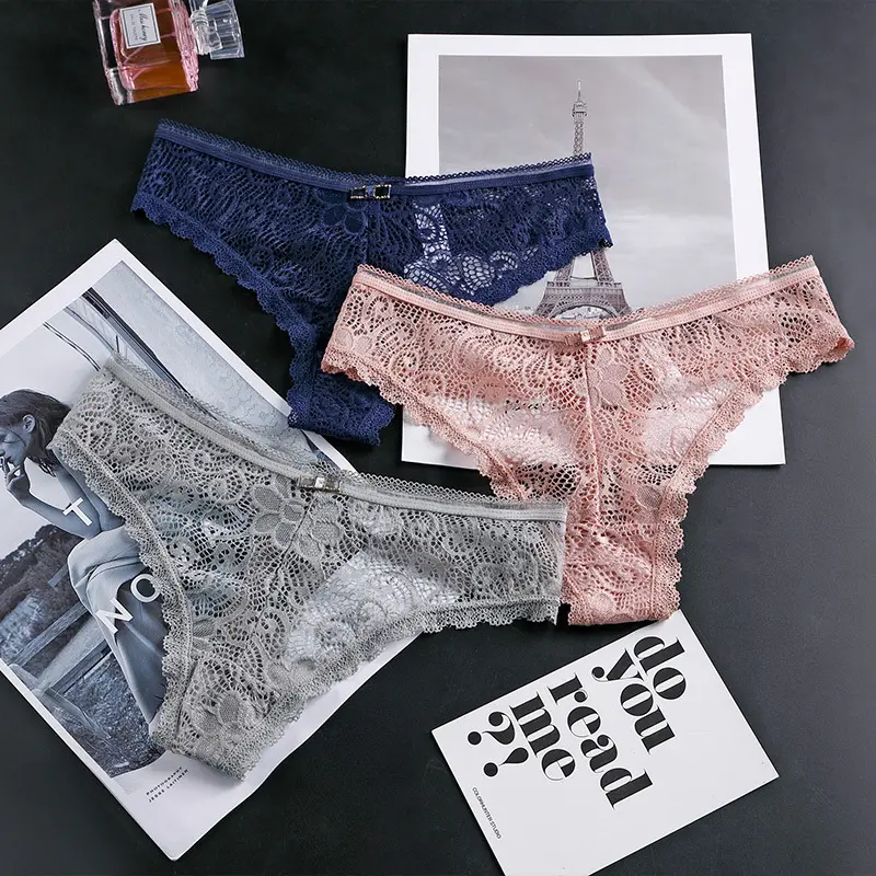 CD T Renda Seksi Celana Dalam Wanita Pinggang Rendah