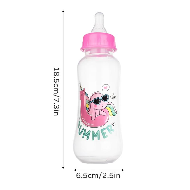 250ml newborn food grade pp baby bottle, cute cartoon  baby bottle ，anti-drop and anti-leakage and anti-choking baby  bottle, baby bottle with super soft pacifier , without straw 7