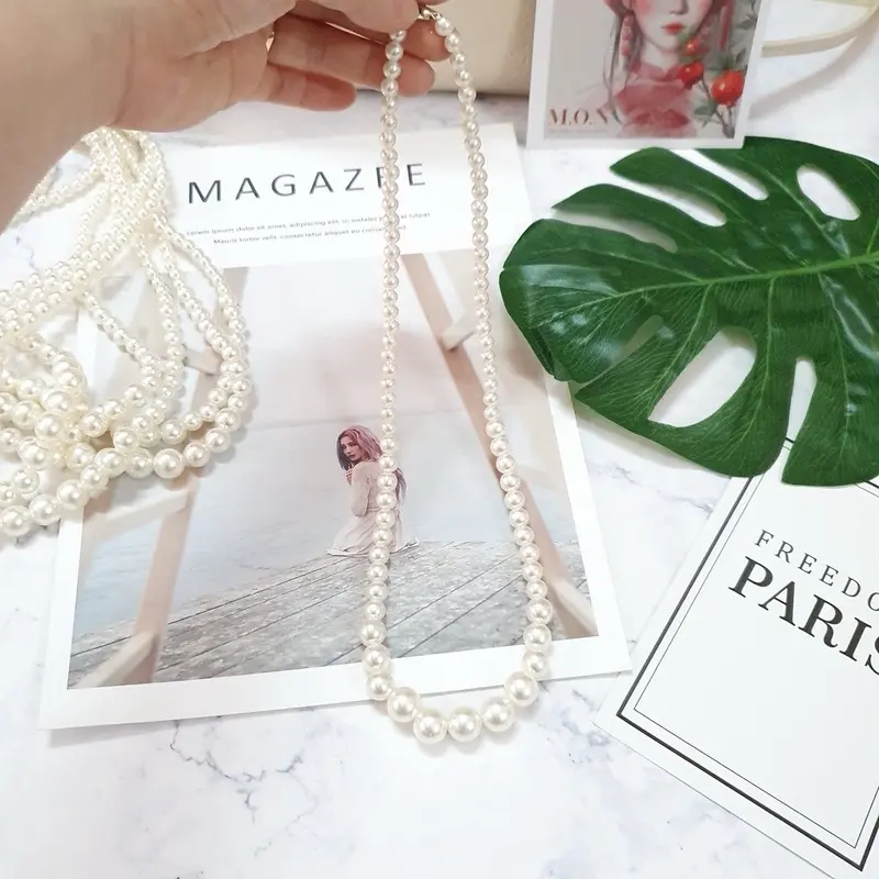 ￼[Phụ kiện áo dài] Chuỗi Vòng cổ Ngọc Trai Nhân Tạo phong cách tiểu thư 8