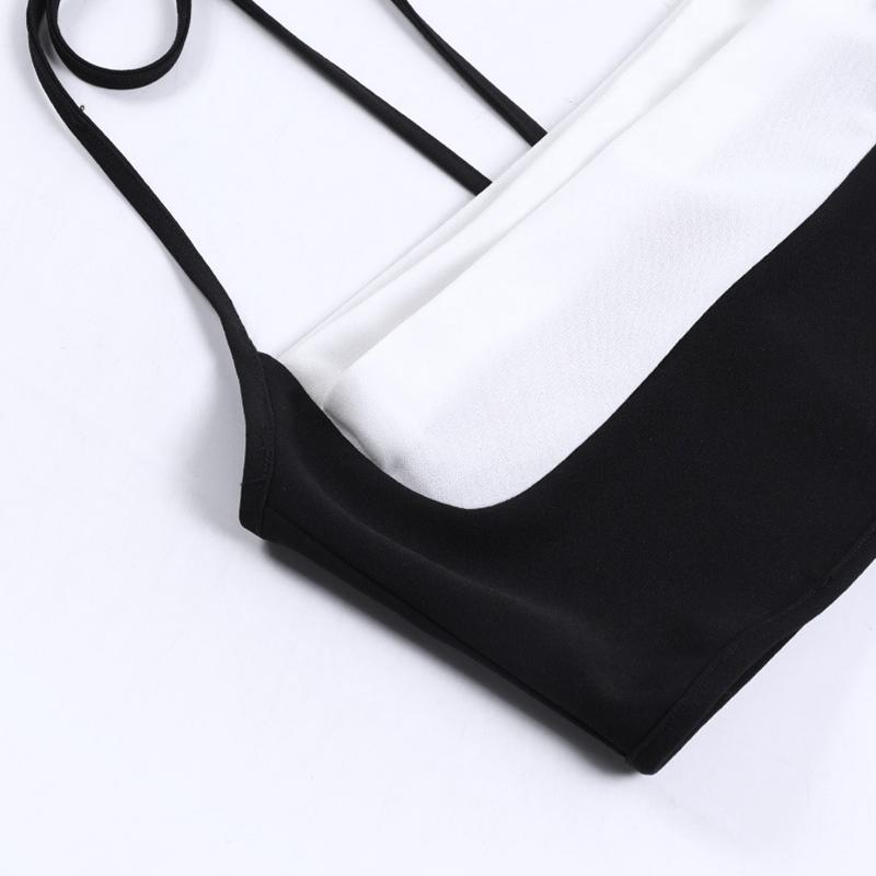 Product Introduction of Women's Tie Halter Cami Tops, Sleeveless Contrast ColorFit Cropped Camisole Womenswear Basic 30