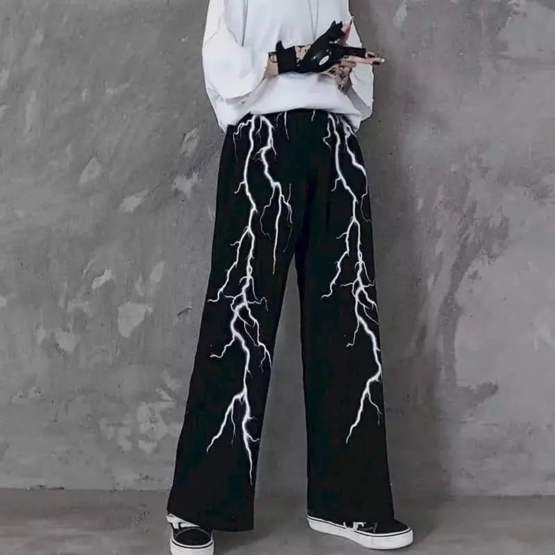 Gothic Pants Wideleg Part II Celana wide leg/Celana Cargo Wanita/Celana Kekinian 0