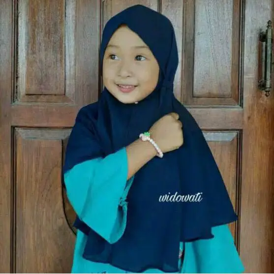 BFJ003 Jilbab Instant Anak Dewasa Mariyam Muslim Size 60*70 Untuk Usia 5-12 th (BISA COD) Polos