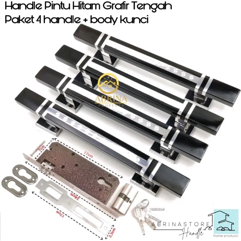 1 set handle pintu rumah minimalis tarikan gagang pintu rumah stainless handel hendel pintu rumah model grafir tengah murah berkualitas