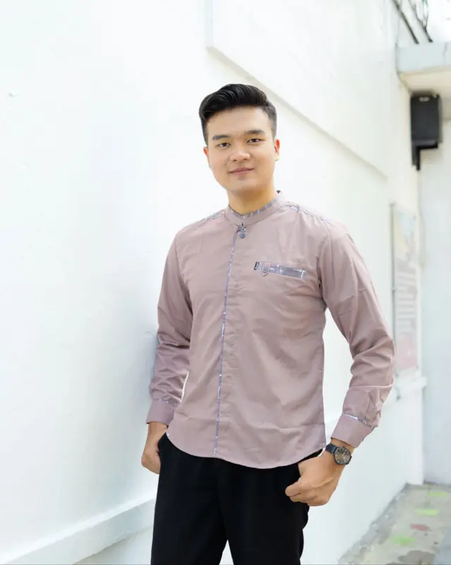Baju Koko Elrumi Lilac Lengan Panjang Yinsunsin 1