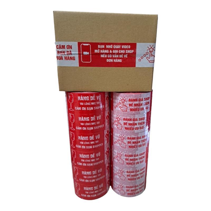 BangKeoSieuReSG - Băng Keo in chữ 5 trong 1+Lì Xì tết 2025 Dao CẮt CẢM ƠN, hàng dễ vỡ, quay video, đánh giá 5 sao, loại 1KG/CÂY, 1 cây số lượng 6 cuộn, băng keo in chữ  nhiều màu sắc, băng dính gói hàng dán thùng giấy, thùng carton