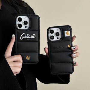 Super Good-Looking Carhartt Down Jacket Mobile Phone Case Suitable For IPhone 17 Pro max-11 Pro Max Plus Protective Cover Shell Cover Protection Casing Squishy Cellphone screen 2 in 1 girly liquid silicone