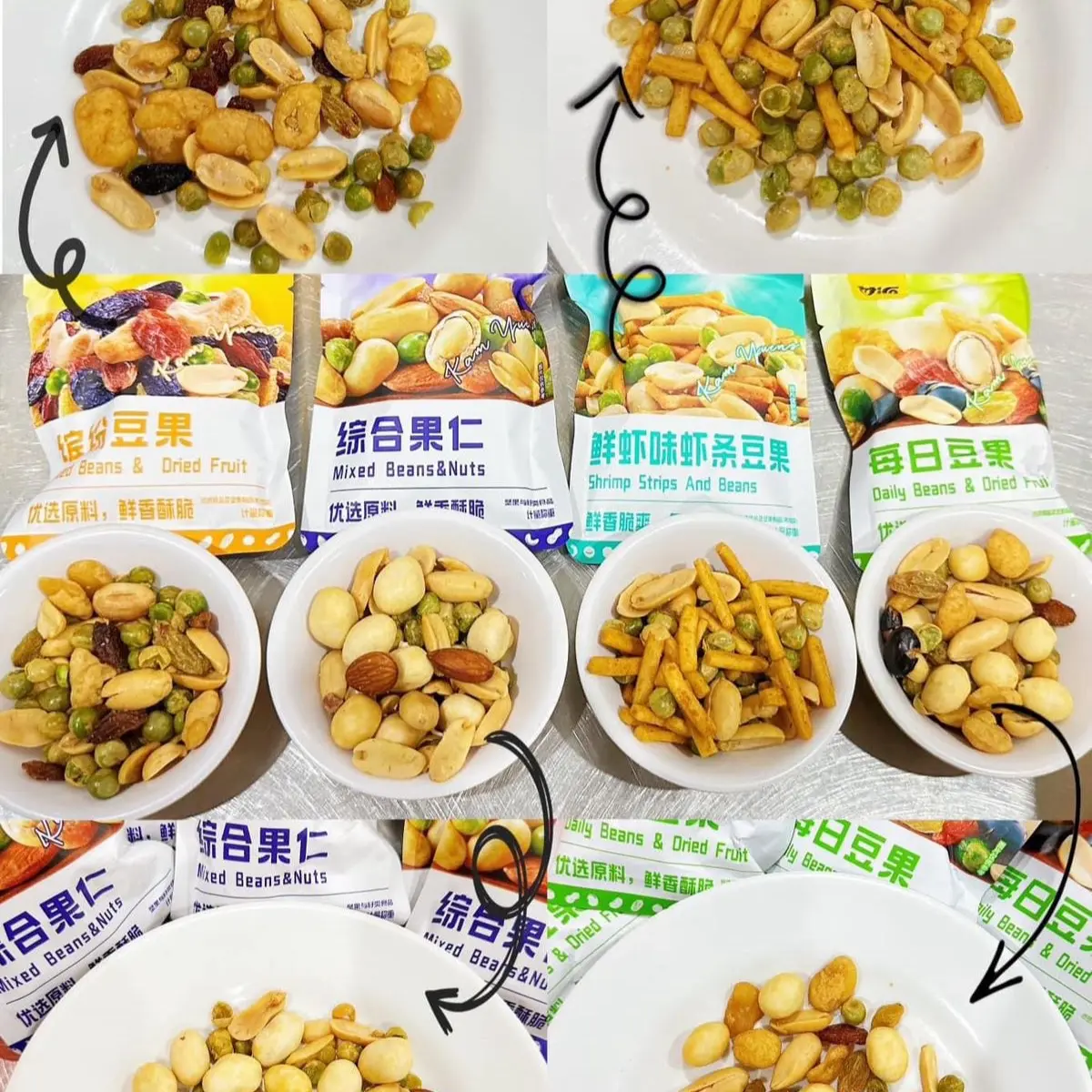 COMBO HẠT DINH DƯỠNG MIX VỊ ( CÓ 4 MÀU TÍM, VÀNG, XANH LÁ, XANH NGỌC)  Nuts Ăn Vặt Food