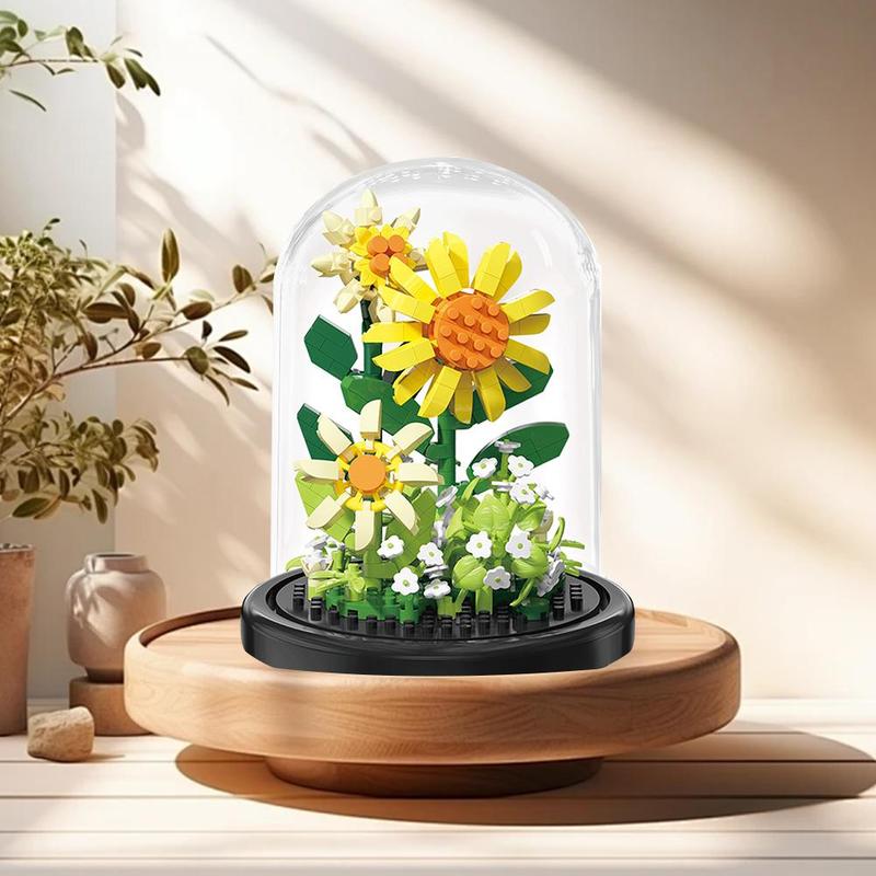 Product Introduction of 1 Set Plastic Building Blocks Flower Box Immortal Flowers Blocks Assembly Simulated Compatible F1N6 31