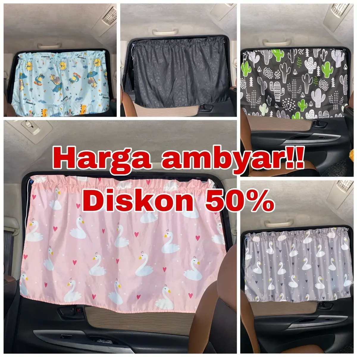 Gorden Mobil Portable Anti UV Sun Screen - HARGA PER PCS - Car