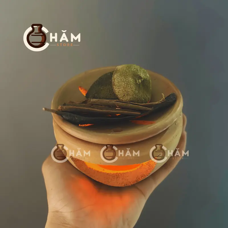Bếp Xông Thảo Mộc, Bếp Đốt Bồ Kết, Gốm Đất Nung Chăm Bàu Trúc Chịu Nhiệt Tốt, Siêu Bền 7
