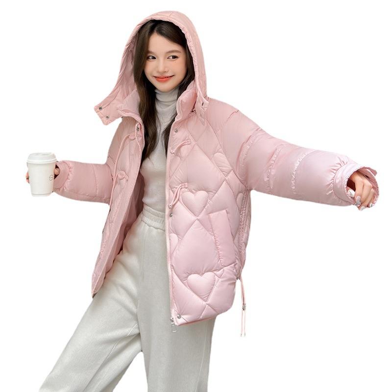 Fashion Short Cotton-Padded Coat for Women Autumn and Winter New 2024 Korean Style Solid Color with Match Cotton Coat Jacket Thickened Padded Jacket Outer Wear 4