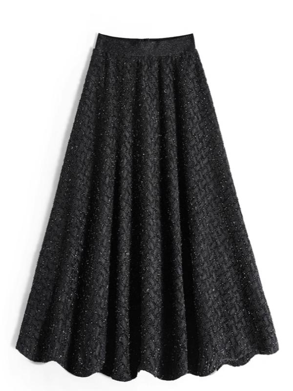 Women's High Waist A Line Skirt, Elegant Fashion Casual Long Skirt for Daily Outdoor Wear, Women Bottoms for All Seasons 0