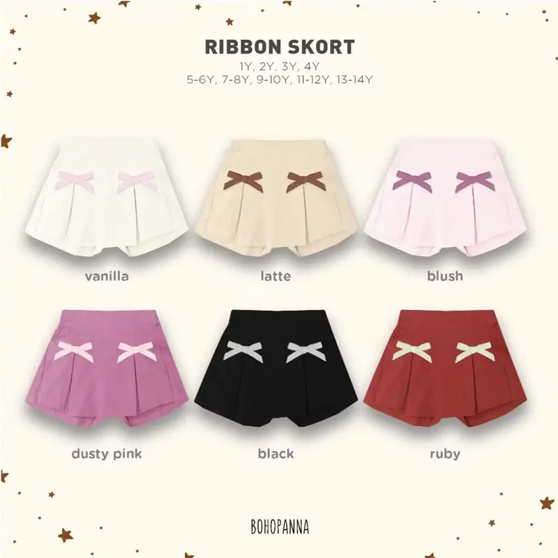 LITTLE BARI - Bohopanna - Ribbon Skort - Rok Anak Perempuan 0