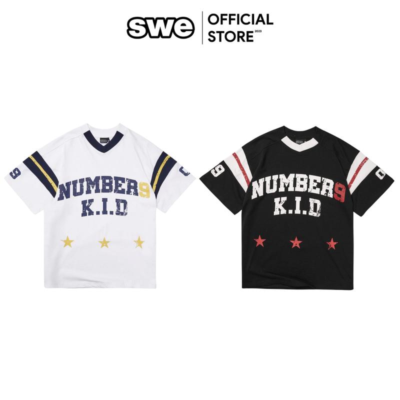 Áo Thun Jersey Local Brand Unisex SWE IX JERSEY TEE - Trắng & Đen