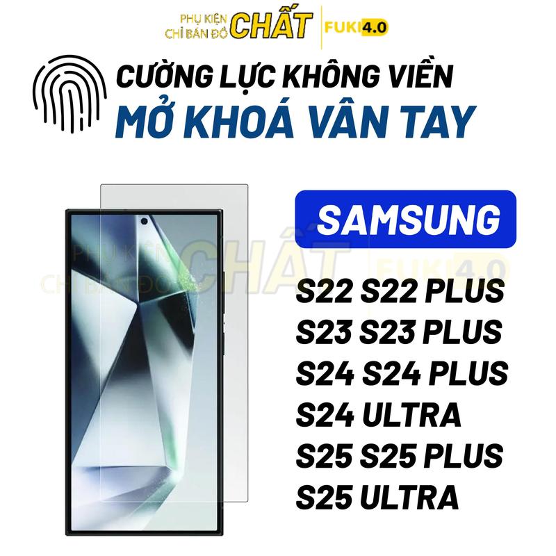 Kính cường lực cho samsung không viền cho điện thoại S25 Ultra S25 plus S25 S24 Ultra S24 Plus S24 S23 Plus S23 S22 Plus S22 mở khoá vân tay siêu nhạy