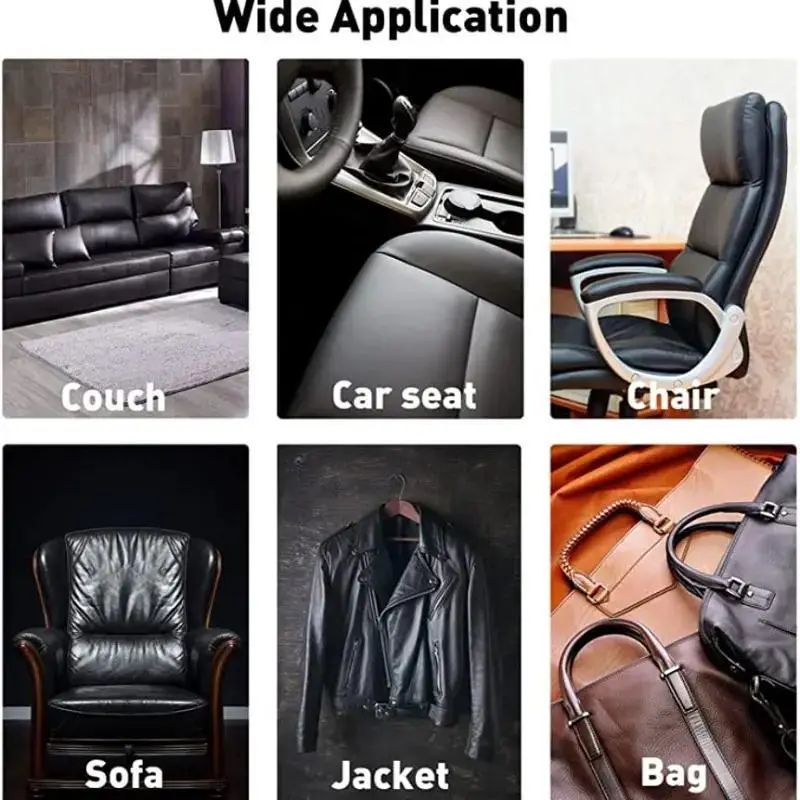 Self Adhesive Faux Leather Textured Fabric, 1 Count Multi-purpose Decorative Faux Leather Tape, DIY Repair Patch for Sofa, Car Seat, Furniture, Handbag, Jacket 3