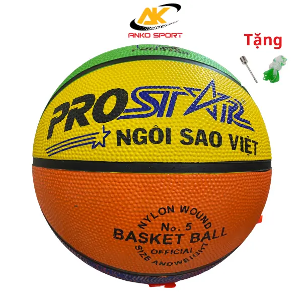 Quả bóng rổ số 3,4,5,6,7 cao su tặng kèm túi lưới, kim bơm phù hợp với học sinh cấp 1,2,3 - phù hợp cho Nam, Nữ