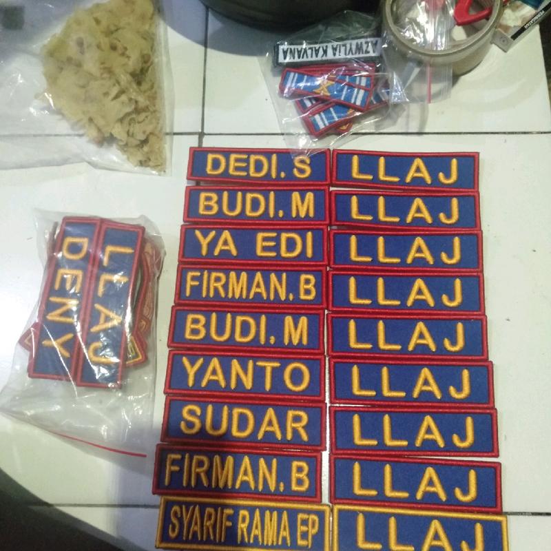 BORDIR NAMA TIMBUL Satuan (custom) harga/item 4