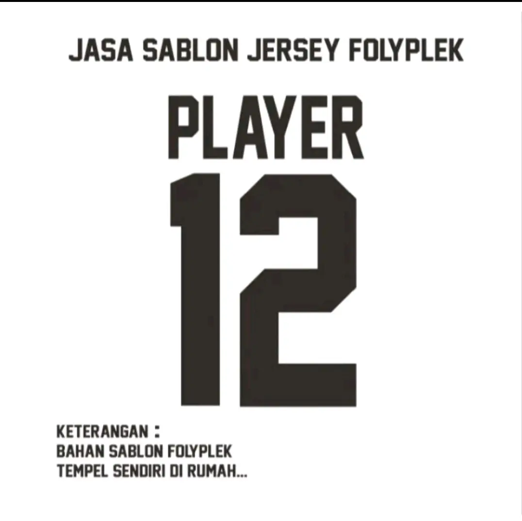 Jasa Pembuatan Nama Nomor Punggung Baju