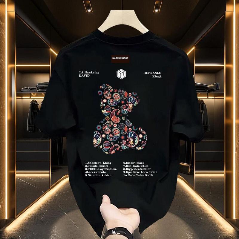 9039 Mùa hè 2025  Phong cách mới Đa năng Phong cách Hàn Quốc Đen Trắng Slim Thời trang Unisex Cặp đôi Mặc Áo ngắn tay in hình học sinh Áo phông giao hàng nghệ thuật thêu hoa nhẹ nhàng Áo sơ mi trắng ướt ướt của phụ nữ 0