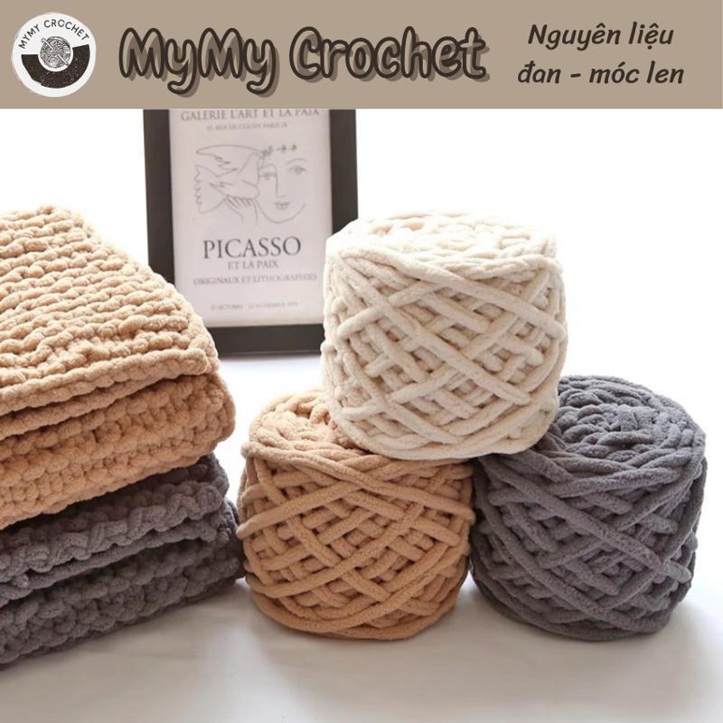 Len Nhung Đũa/ Len Bông Sữa 100g | Bảng màu trơn