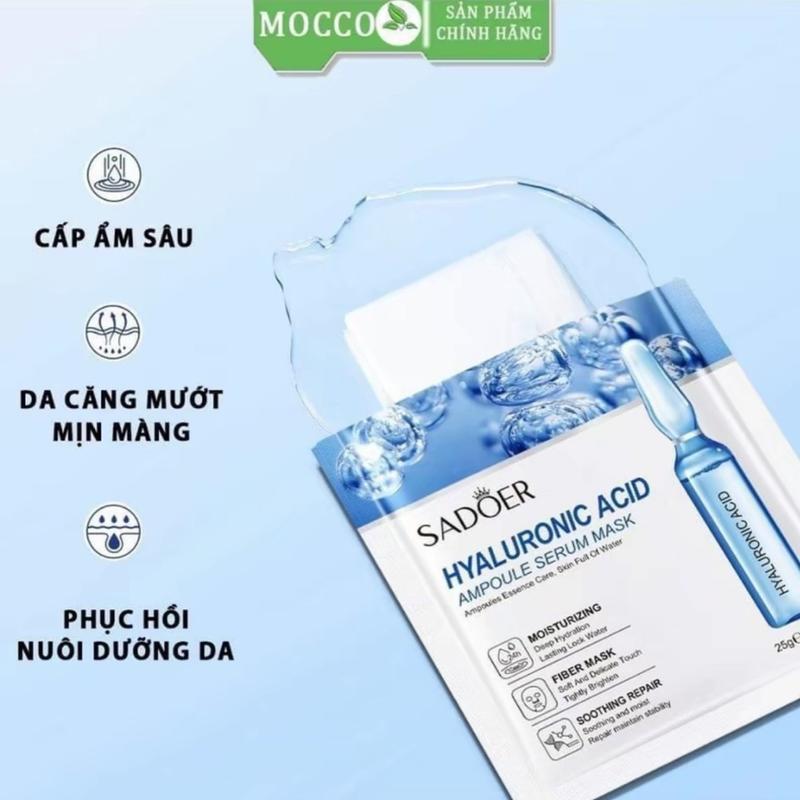 Combo 50 miếng mặt nạ HA cấp ẩm chuyên sâu cho da khô giúp da căng bóng sáng mịn Skincare Cosmetics