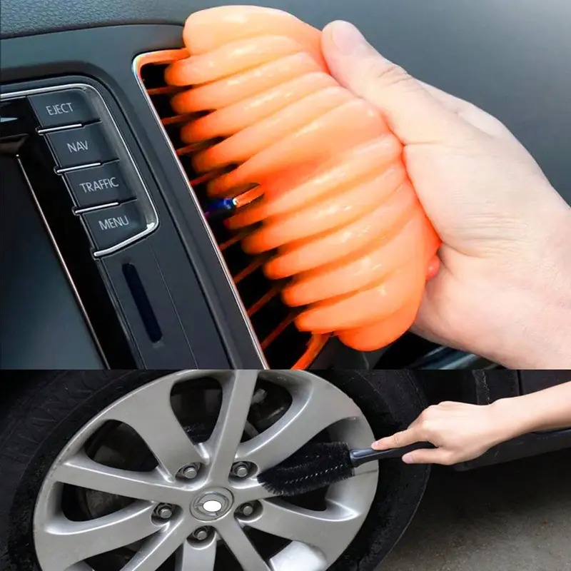 Car Cleaning Tool Set, Car Wash Tool Set with Storage Bag, Car Wash Brush Set, Car Cleaning Kit, Professional Car Wash Accessories 6