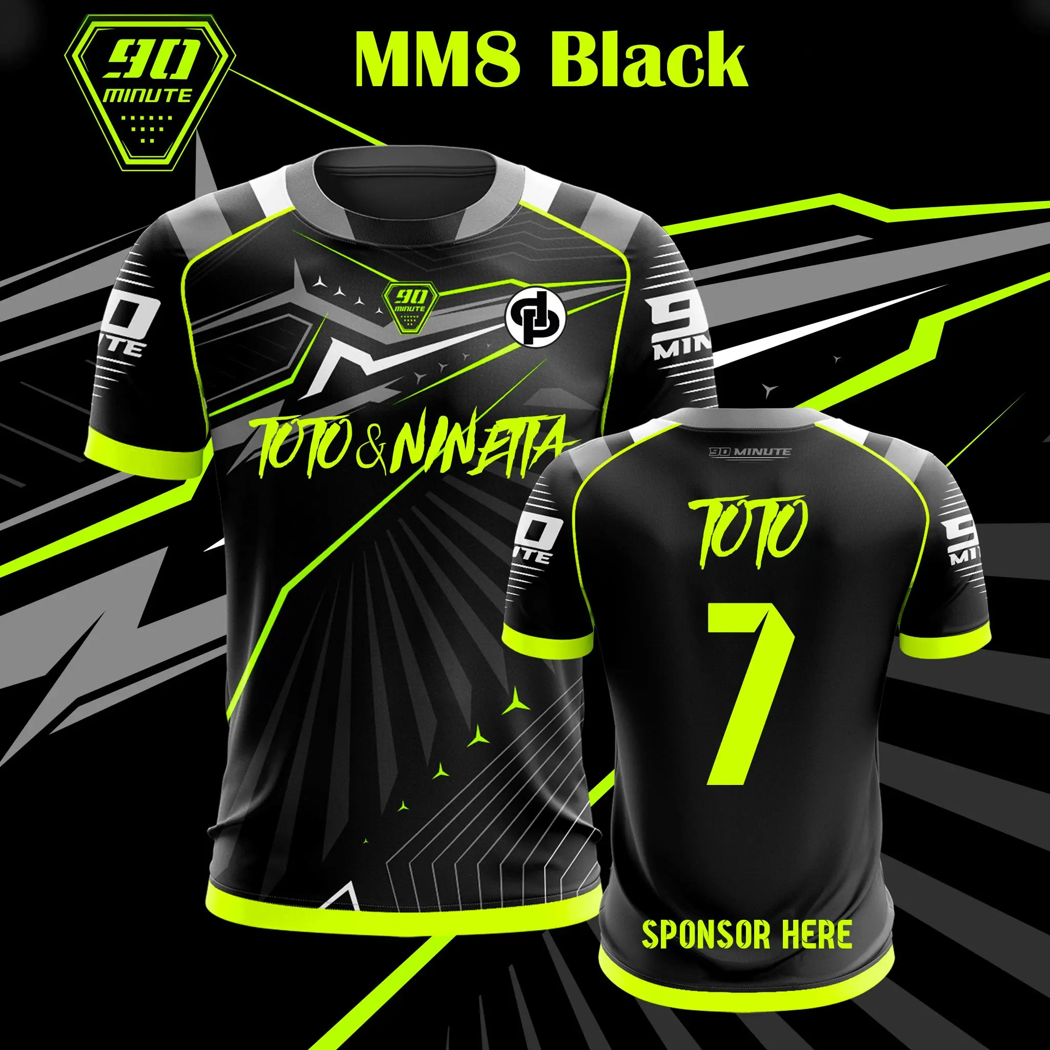 90 Minutes MM9 Jersey 2025 New T-shirt Summer Men's Sports Fitness Football Uniform 3D Printing Casual Loose Short Sleeve T-shirts