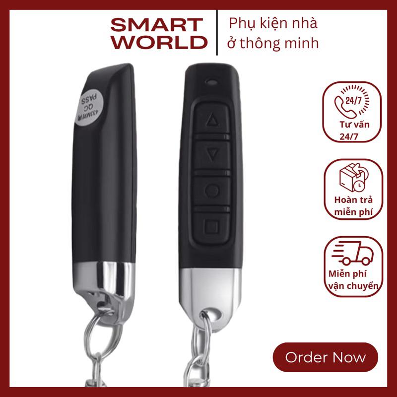 Điều khiển cửa cuốn mã sao chép học lệnh thông minh tần số 433mhz-315mhz thiết kế đẹp mắt nhỏ gọn. die uk hien cua cuon