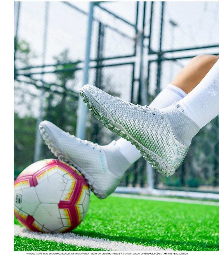 Product Introduction of In Stock Professional Soccer Shoes Teenagers Race Shoes Green Field Combat Boots Men's and Women's Football Boots 47 Soccer Shoes Boys and Girls Teenagers Students TF Broken Nail AG Long Nail Artificial Flat Leather Foot Training Transport 16