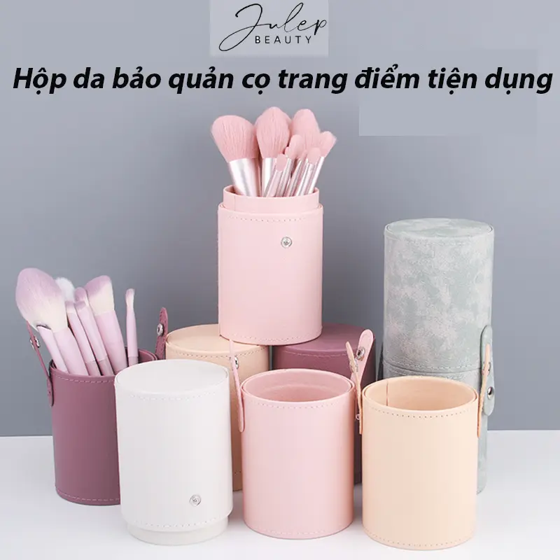 Hộp đựng cọ trang điểm chất liệu PU không thấm nước, đa dạng màu sắc - Hộp đựng cọ JULEP BEAUTY