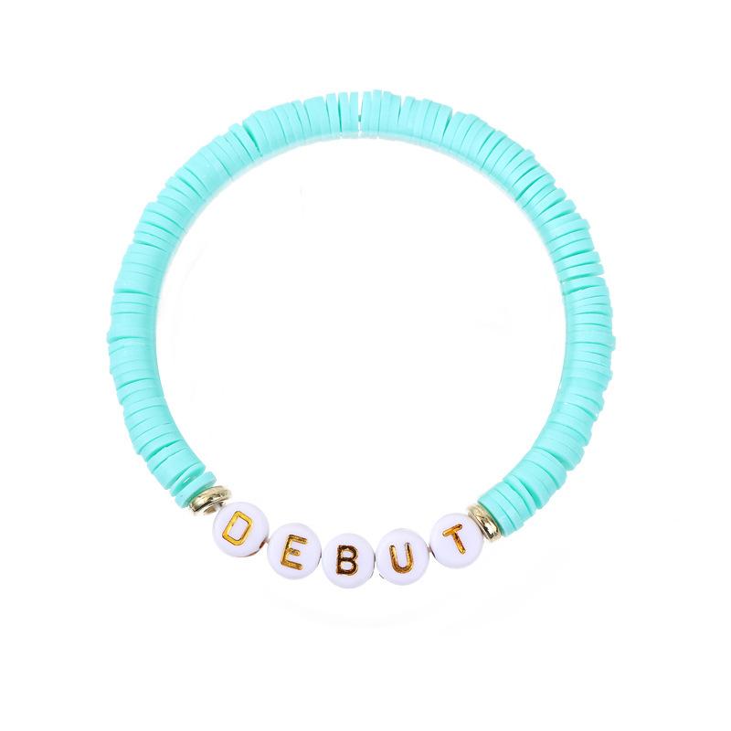 Fashion Bracelet Handmade European and American Taylor Swift Oval Fan Soft Pottery English Alphabet Bracelet Bracelet Small Fresh Ladies Bracelet, SL111611SG. 3