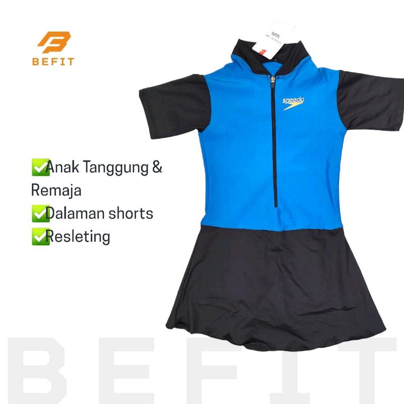 Baju Renang Diving Rok Anak Perempuan Remaja 12-16th Polos Sport 0