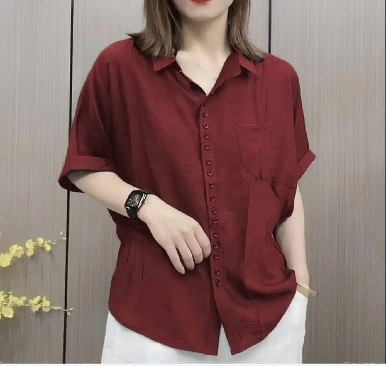 Áo Sơ Mi Nữ Đẹp - Bo Nhẹ Eo Tôn Dáng 11 Tông Màu Bassic Sp25 Top
