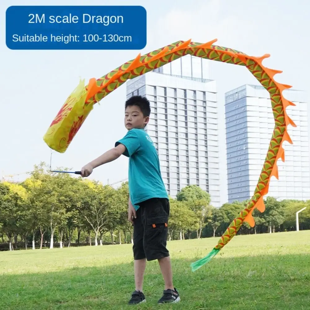 Plated Dragon Body Washable Dragon Dance Props Colourful Color striped cloth Ribbon Dance Props Dragon Swing Dance Colorful Ribbon New Year