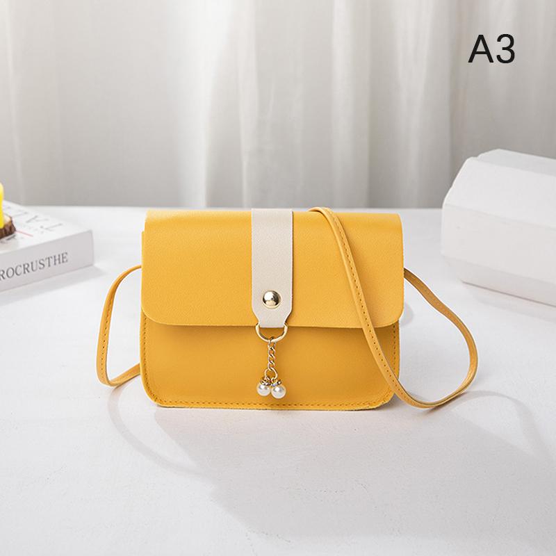 Product Introduction of Contrast Women Shoulder Bag Simple  Pendant Luxury Designer Handbag Messenger Bag Small Square Crossbody Mobile Phone Purse 25