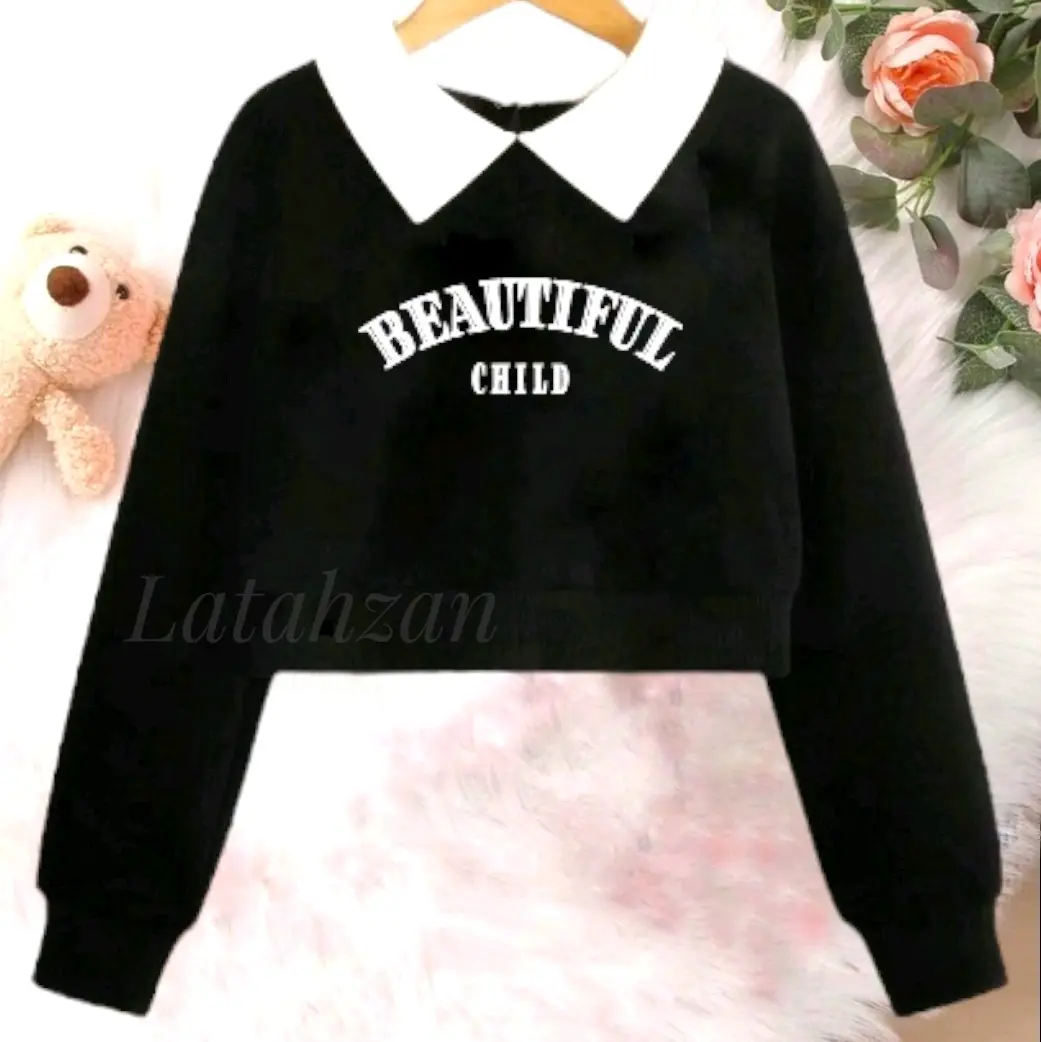 Jaket Crop Top Kerah Anak Jaket Anak Perempuan