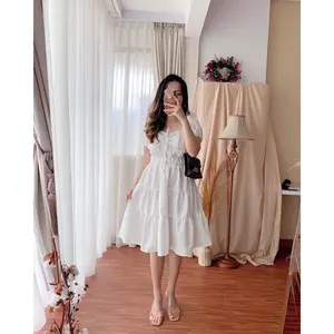 Toply shop Dres wanita elegant / Mini dres korean style Dada f karet keliling