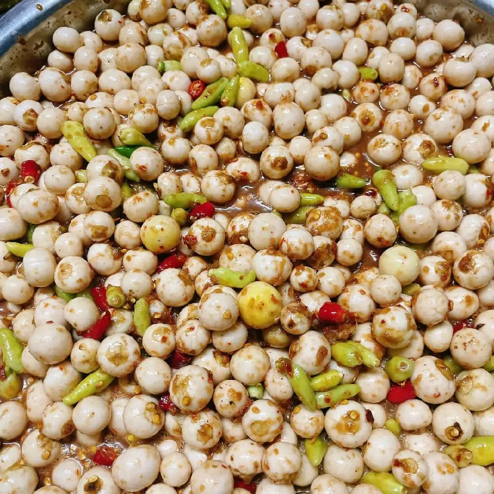(Giang) 1kg cà pháo mắm nêm ớt xiêm xanh dòn ngon,loại đặc biệt
