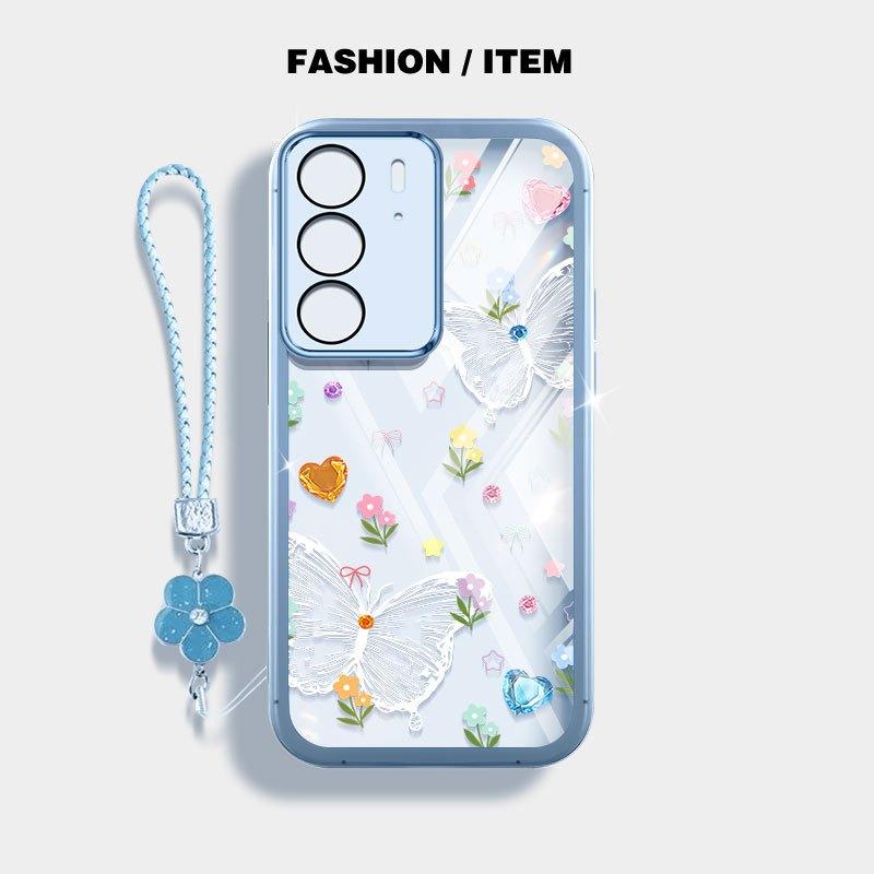 เคสโทรศัพท์, สำหรับ Realme C71, C65, C75, C75X, 4G Realme 14X, ดีไซน์ผีเสื้อสีขาวฤดูใบไม้ผลิสด