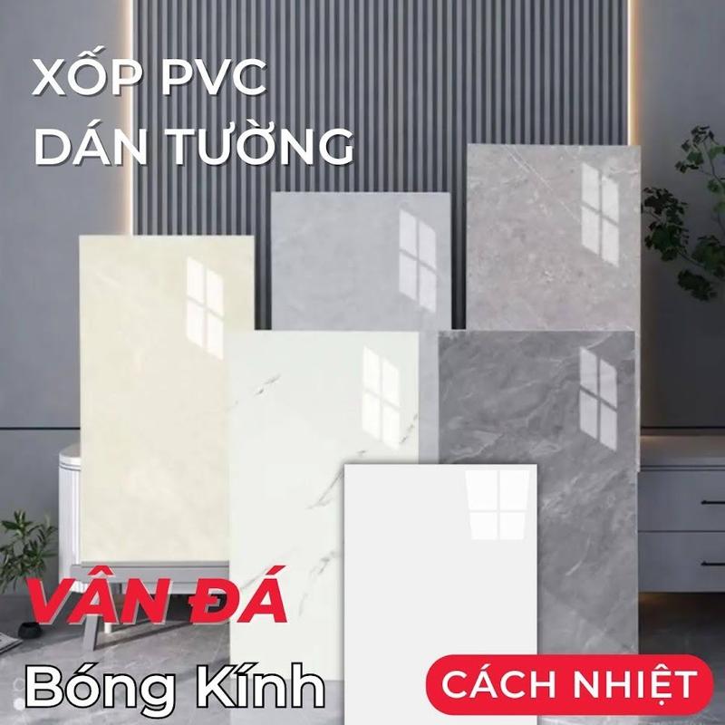  10 Miếng Xốp Dán Tường Vân Đá Hoa Cương Bóng có Sẵn Keo Kích Thước 30cm x 60cm 30x30cm. 