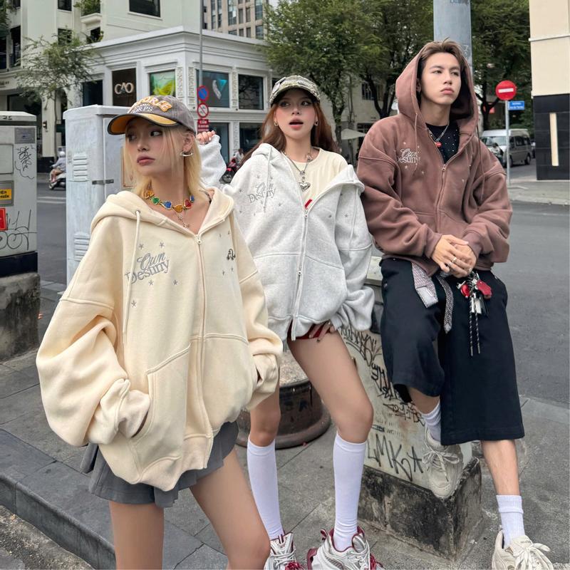 [BST 2025] AB HOUSE - Áo khoác hoodie zip nỉ bông form Boxy DESTINY thời trang nam nữ
