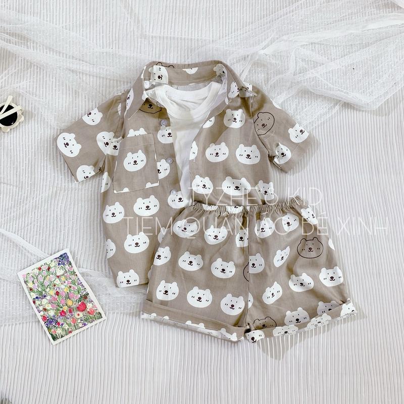 Set bộ sơ mi cho bé trai tiệm quần áo bé xinh 2