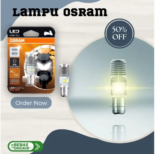 Lampu Motor LED OSRAM XEON VARIO BEAT GT 125 (putih) Bohlam H6 M5 T19 AC DC Dudukan Dudukan Dudukan
