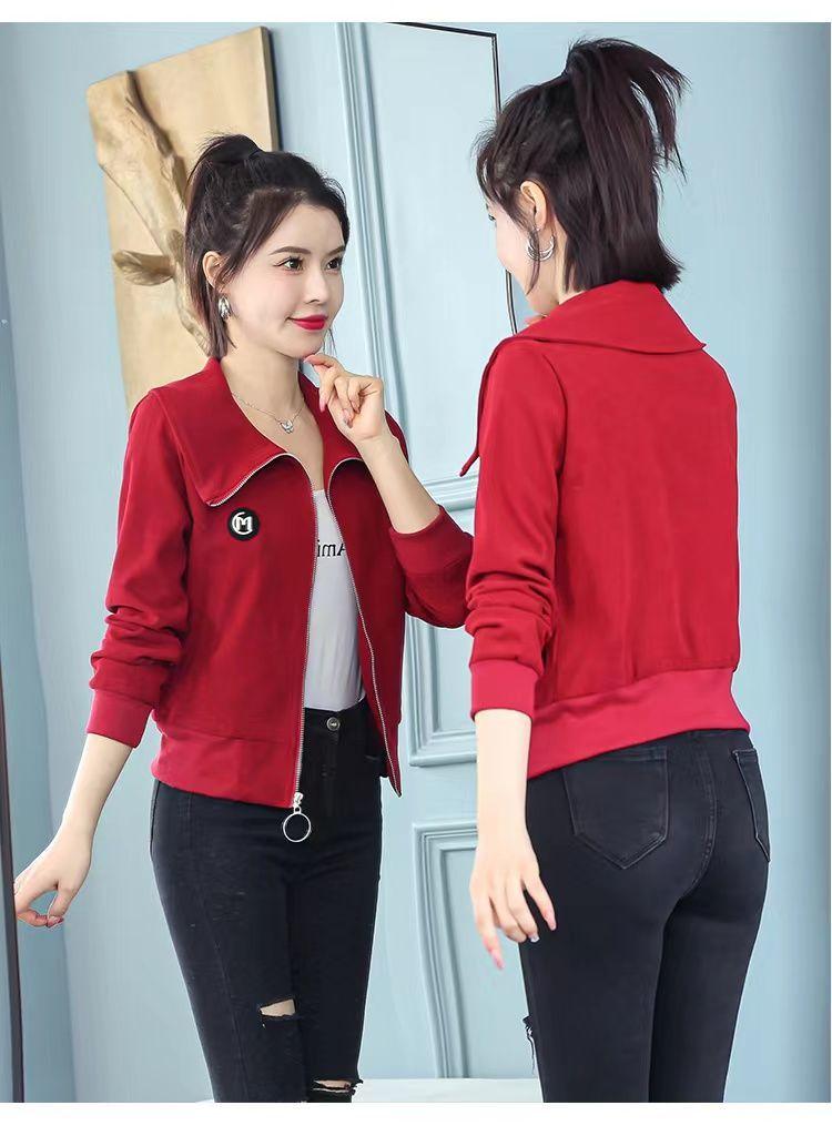 Product Introduction of Áo Khoác Ngắn Lót Lông Cừu / Không Lót Lông Cừu Cho Nữ, Áo Khoác Đồng Phục Bóng Chày Thường Ngày, Phong Cách Chanel Đa Năng Mới, Mùa Xuân Và Mùa Thu 16