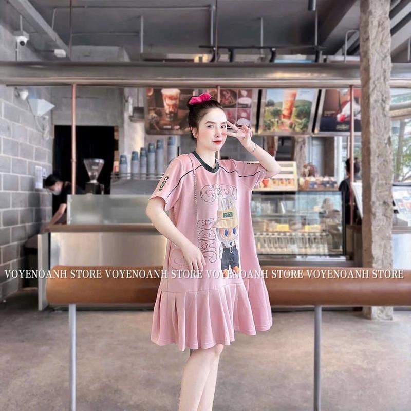 Đầm bầu baby doll cotton thời trang TM545