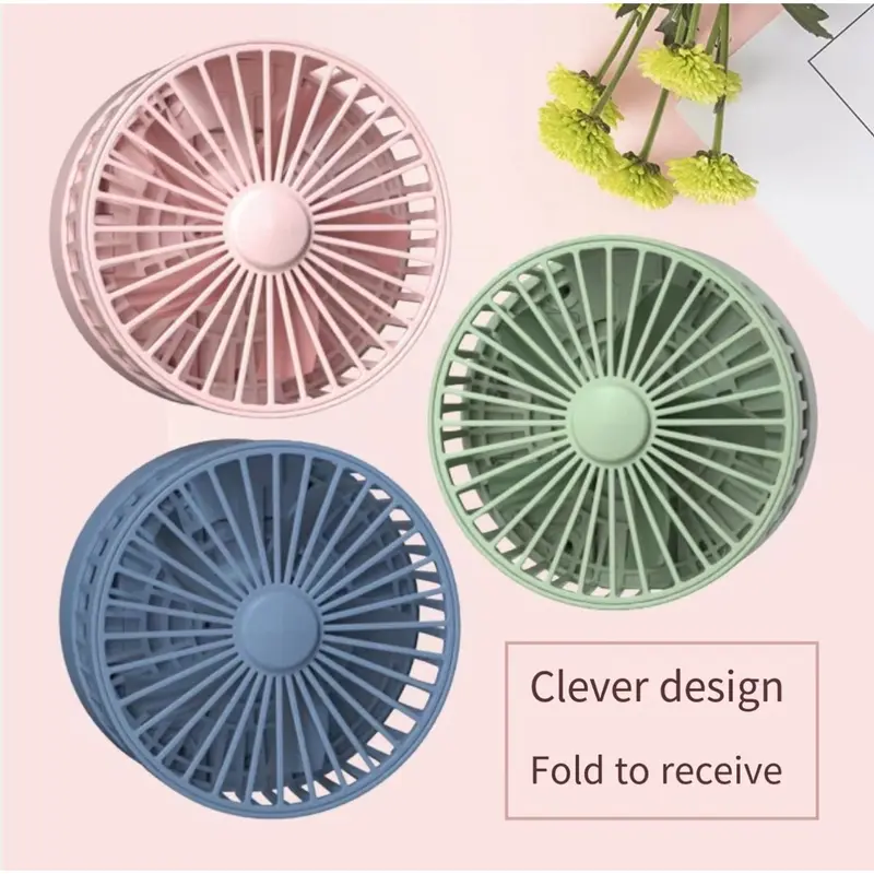 Kipas Angin Portable isi Ulang Fan Kipas Mini Fan K12 Kipas Pendingin Ruangan Bisa Di Lipat 3