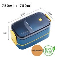 Gambar Houroffer Lunchbox OR-0301 Double-Layer Large Size 1500 ML Japanese Bento Box 2 Stacking -New Tones Kotak Makan Sendok Sumpit Kitchenware - Pink Fanta dari HOUROFFER OFFICIAL Kota Bogor 4 Tokopedia