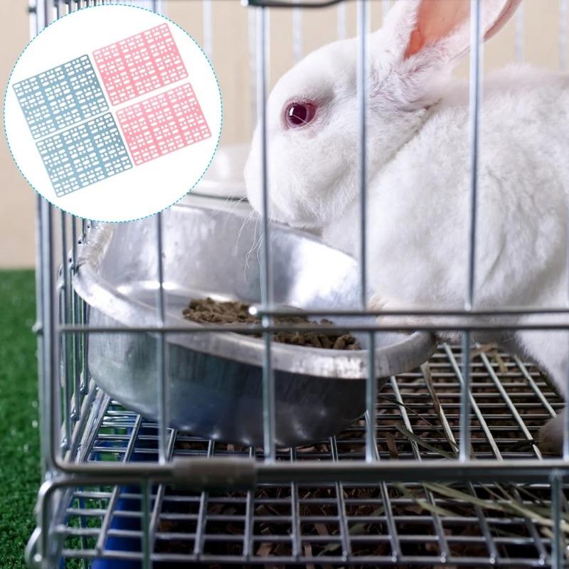 4 Pcs Pet Foot Pads Rabbit Cage Floor Sleeping Mats Bunny Nesting Feet Pedal for Cages Resting Plastic Guinea Pig Accessories 1